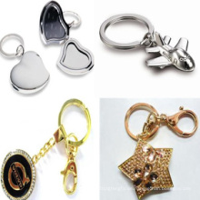 2014 Neuer Entwurf 3D Druckguss-Goldsilberne Zink-Legierungs-Foto Keychain für Förderung (Gzhy-Kc-004)